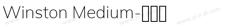 Winston Medium字体转换